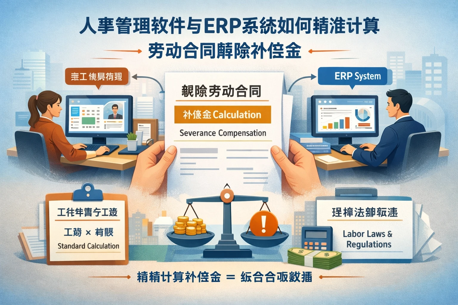 人事管理软件与ERP系统如何精准计算劳动合同解除补偿金