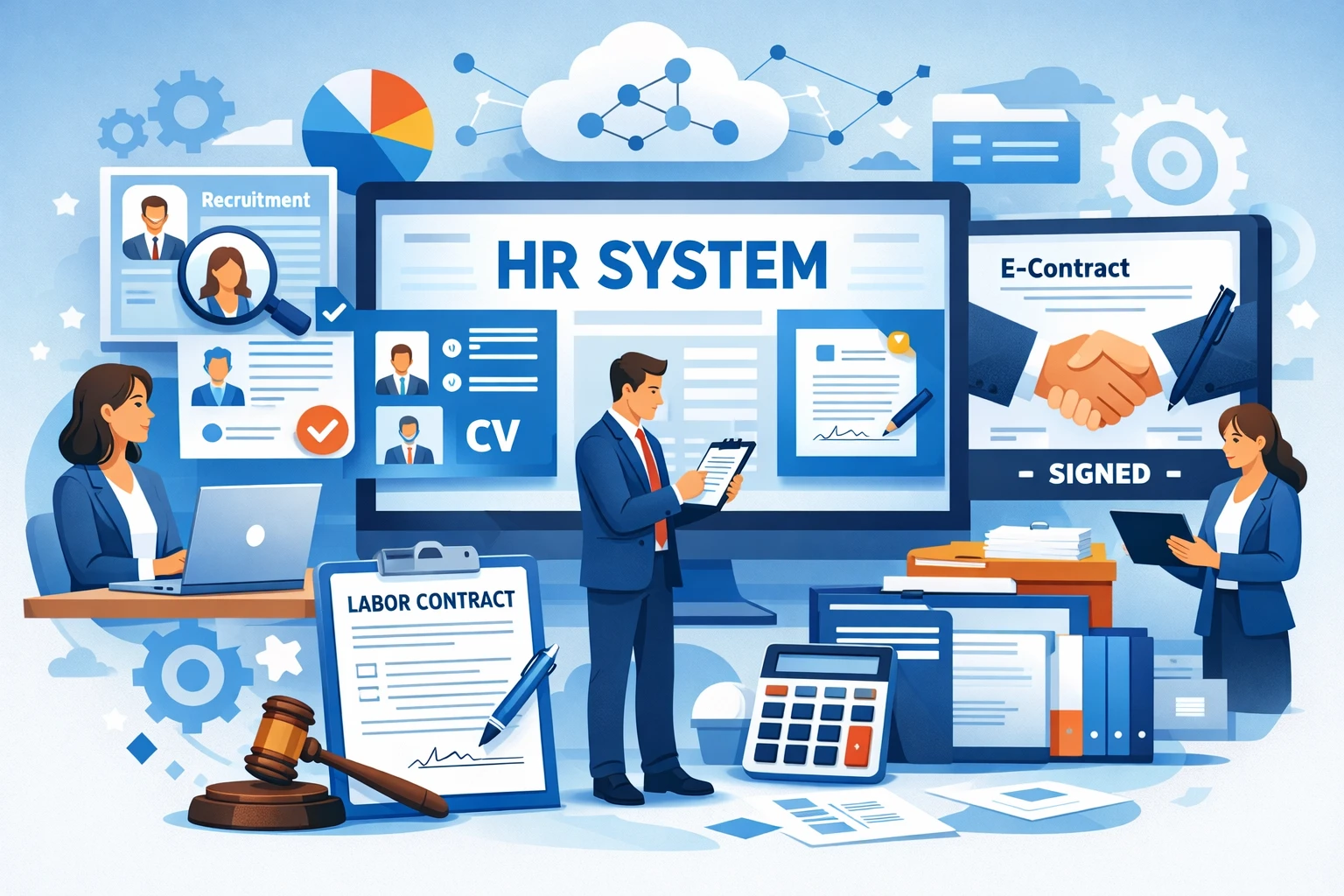 HR系统与数字化人事系统：优化招聘与劳动合同管理的全面解决方案