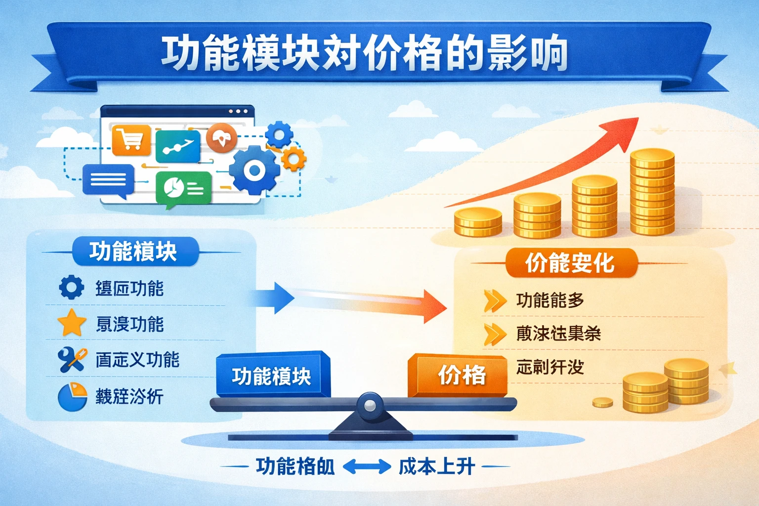 功能模块对价格的影响