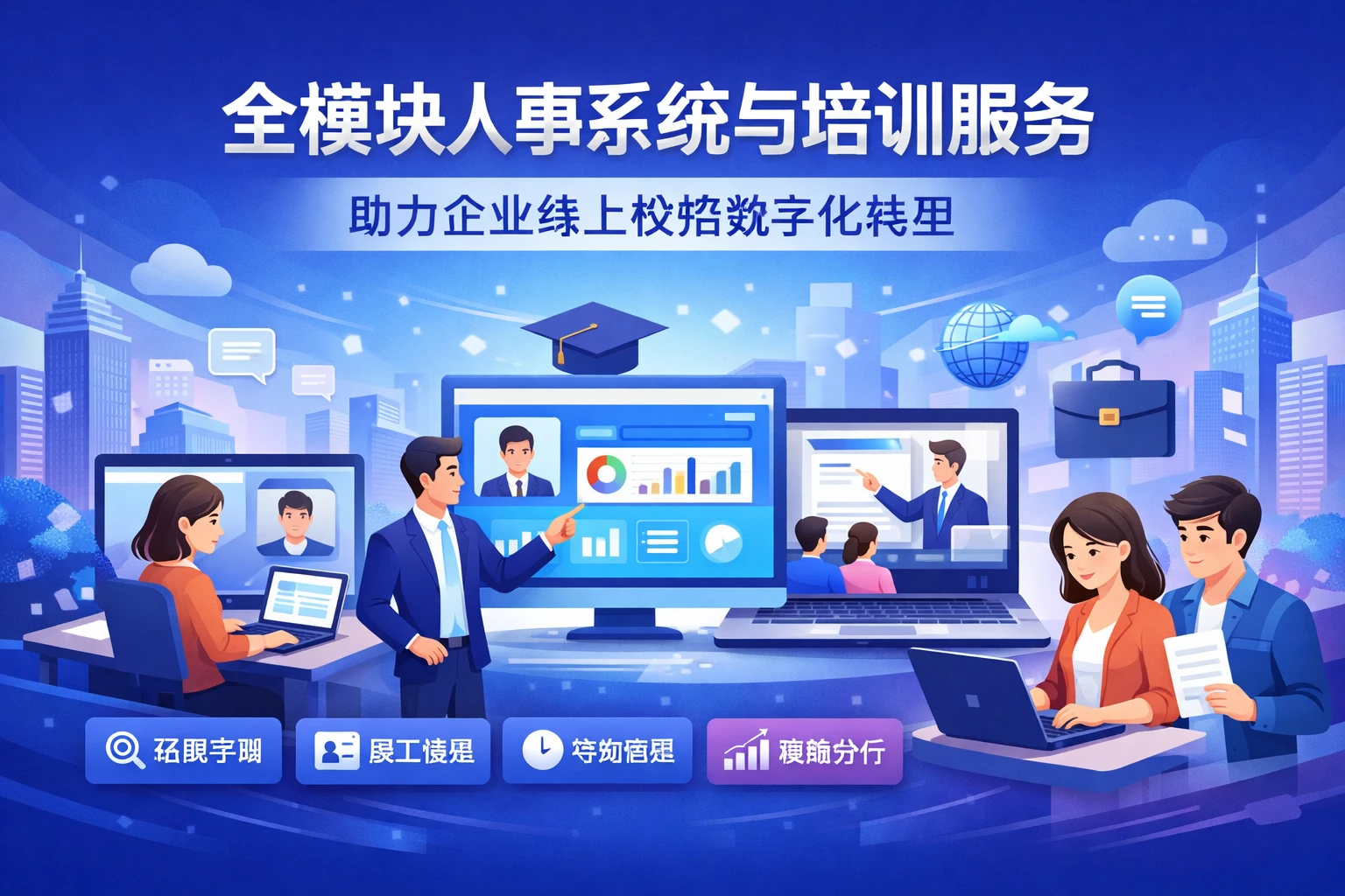 全模块人事系统与培训服务：助力企业线上校招数字化转型