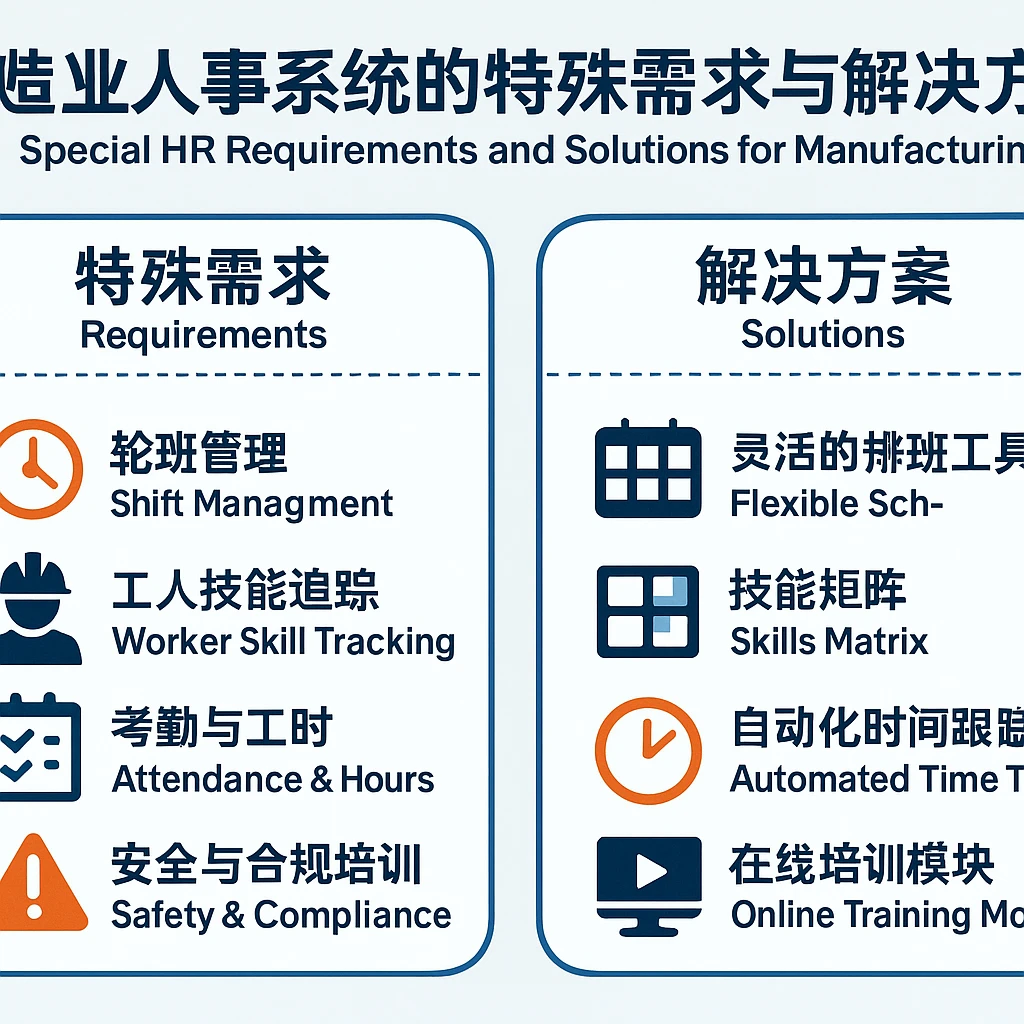 制造业人事系统的特殊需求与解决方案