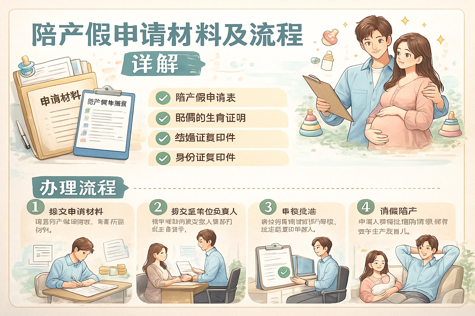 陪产假申请材料及流程详解
