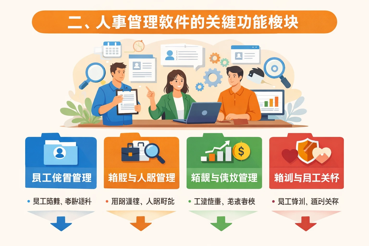 二、人事管理软件的关键功能模块