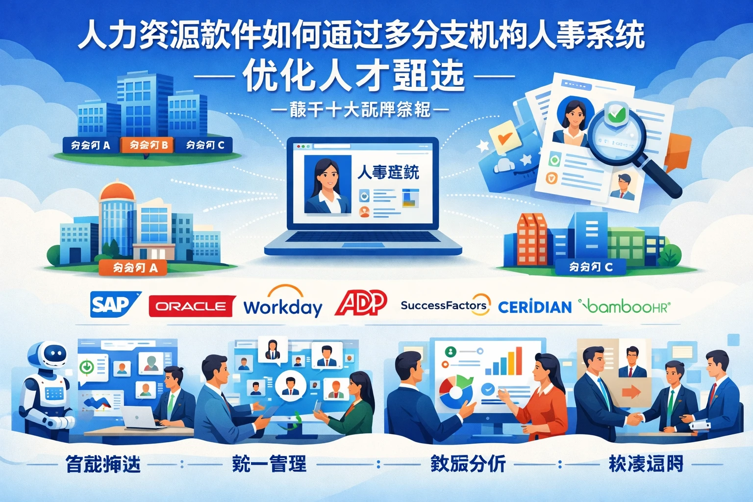 人力资源软件如何通过多分支机构人事系统优化人才甄选——基于十大品牌实践