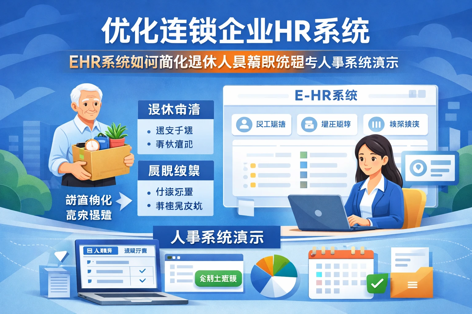 优化连锁企业HR系统：EHR系统如何简化退休人员离职流程与人事系统演示