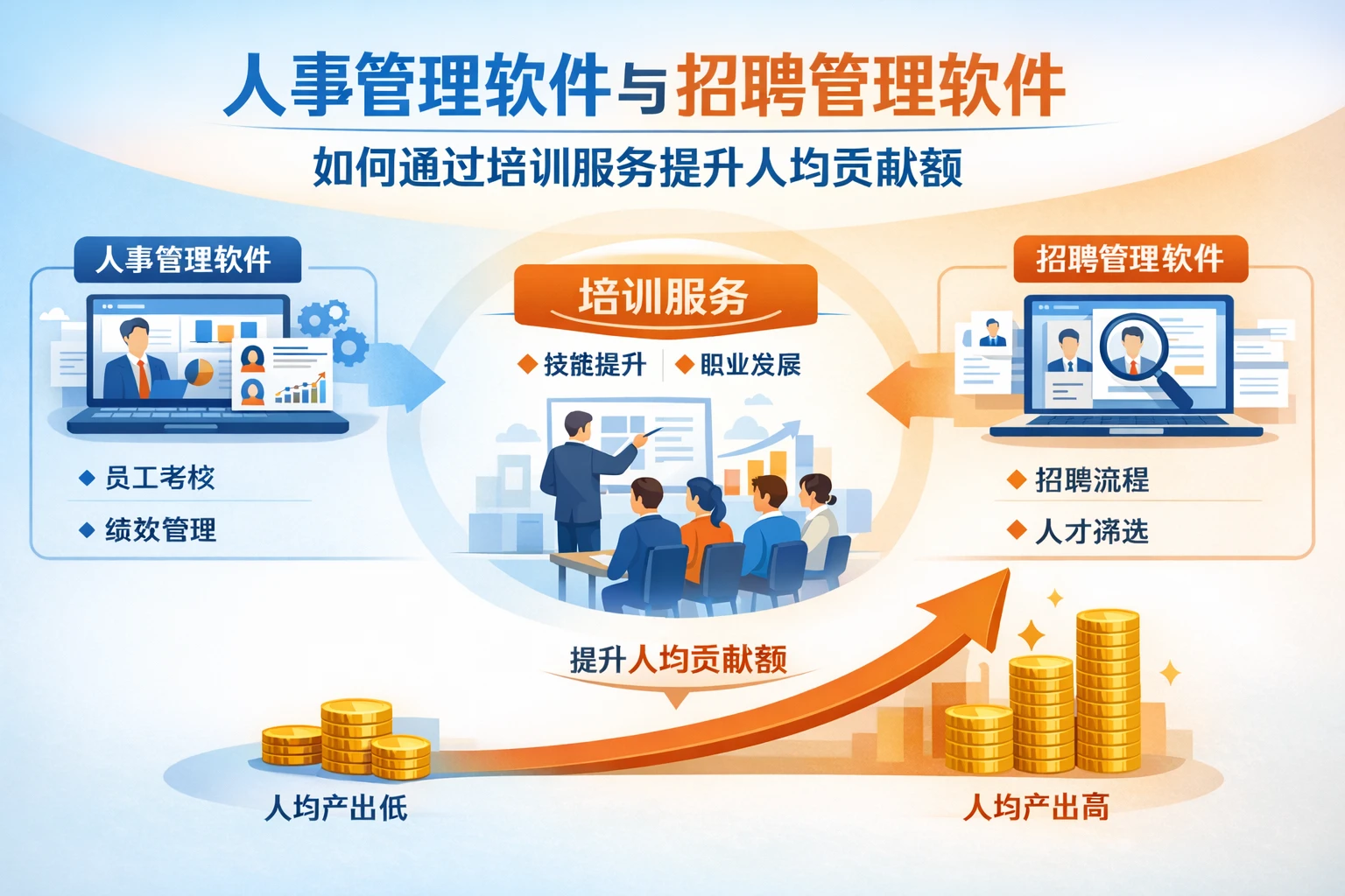 人事管理软件与招聘管理软件如何通过培训服务提升人均贡献额