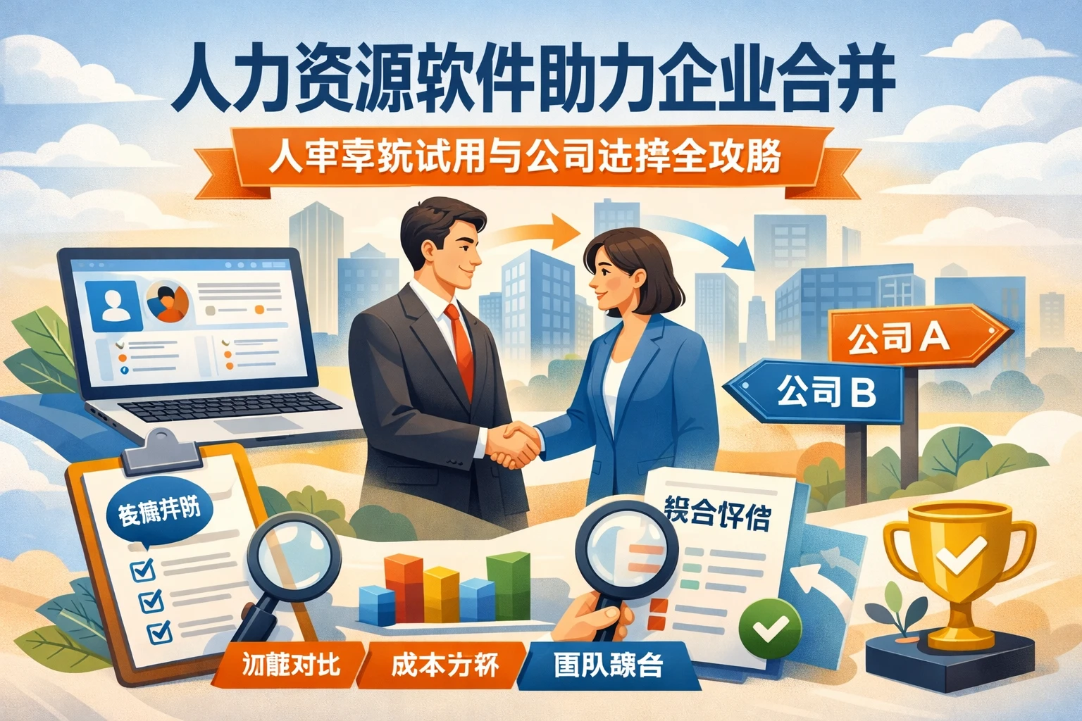 人力资源软件助力企业合并：人事系统试用与公司选择全攻略