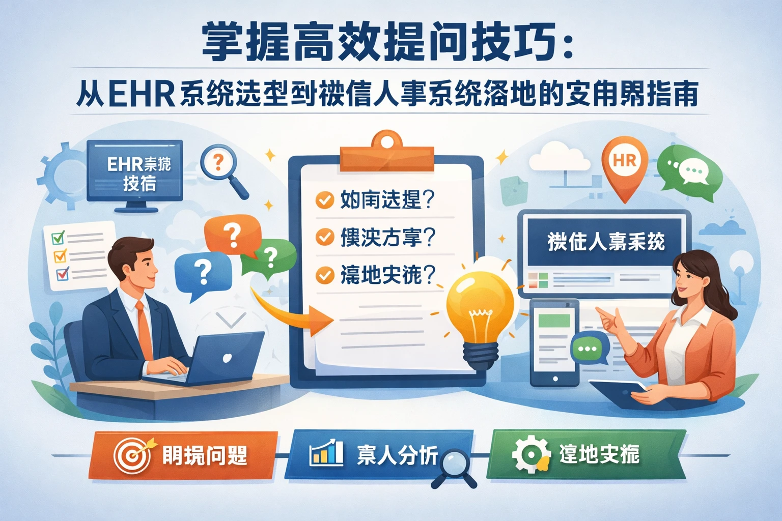 掌握高效提问技巧：从EHR系统选型到微信人事系统落地的实用指南