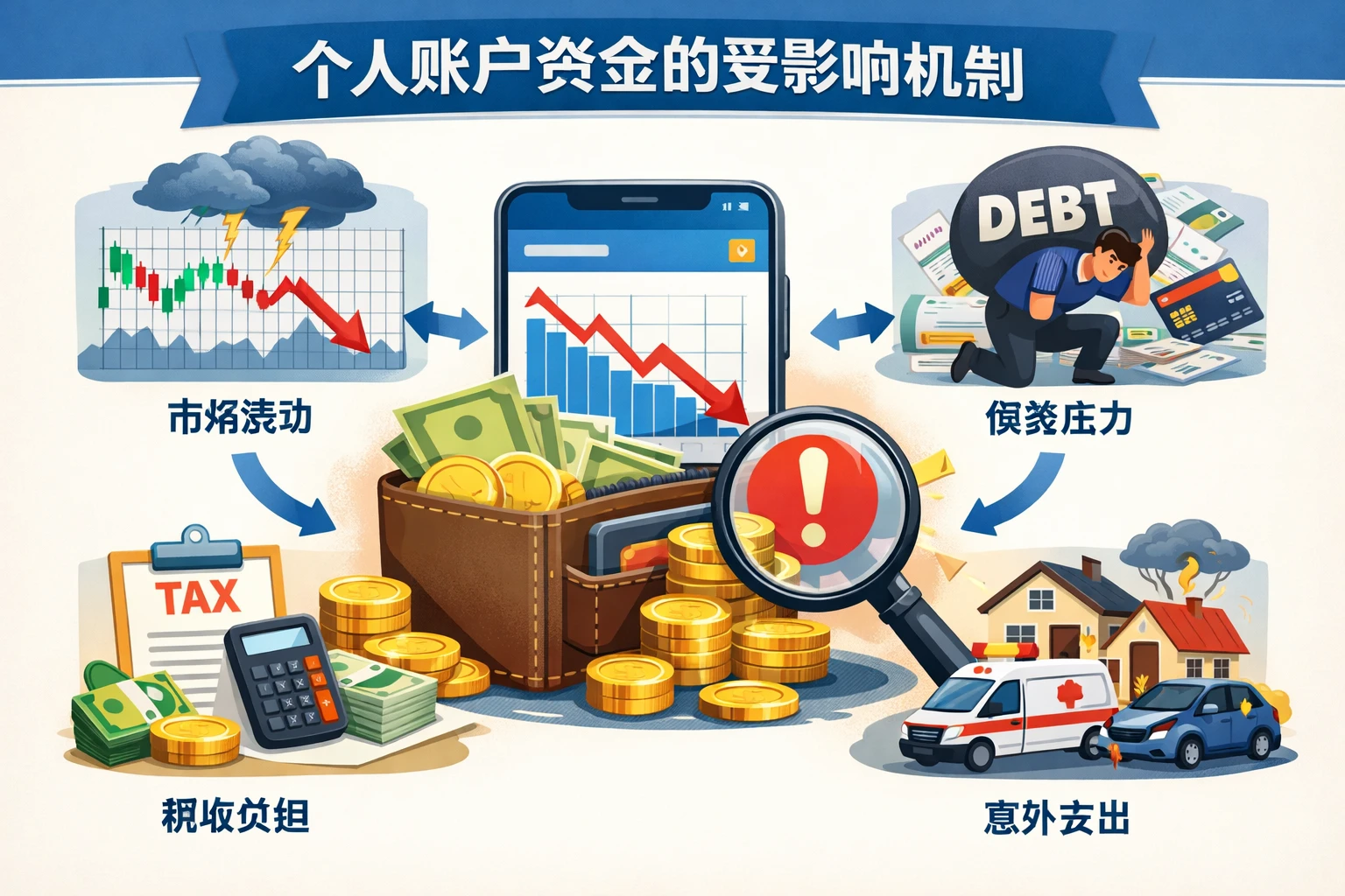 个人账户资金的受影响机制