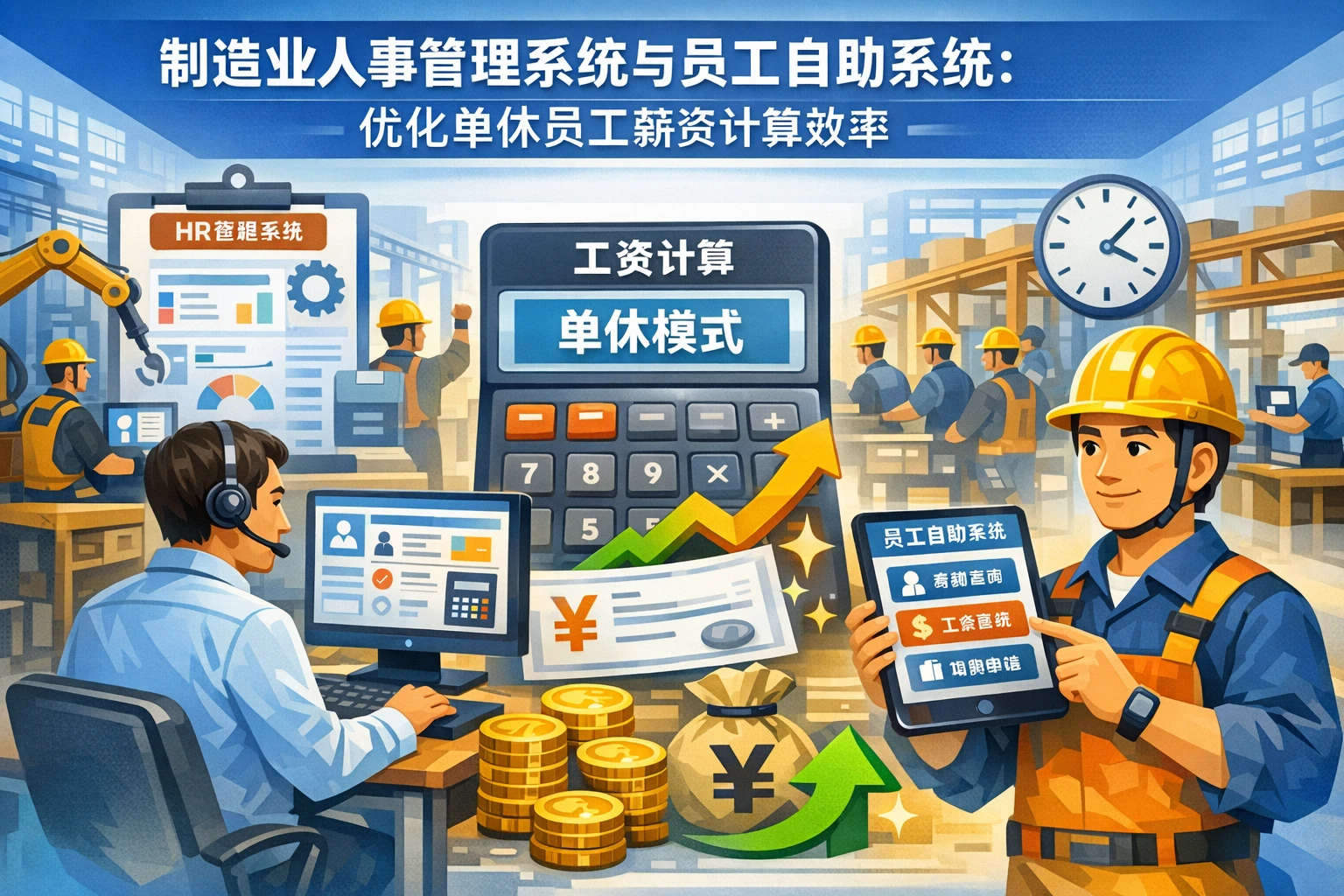 制造业人事管理系统与员工自助系统：优化单休员工薪资计算效率