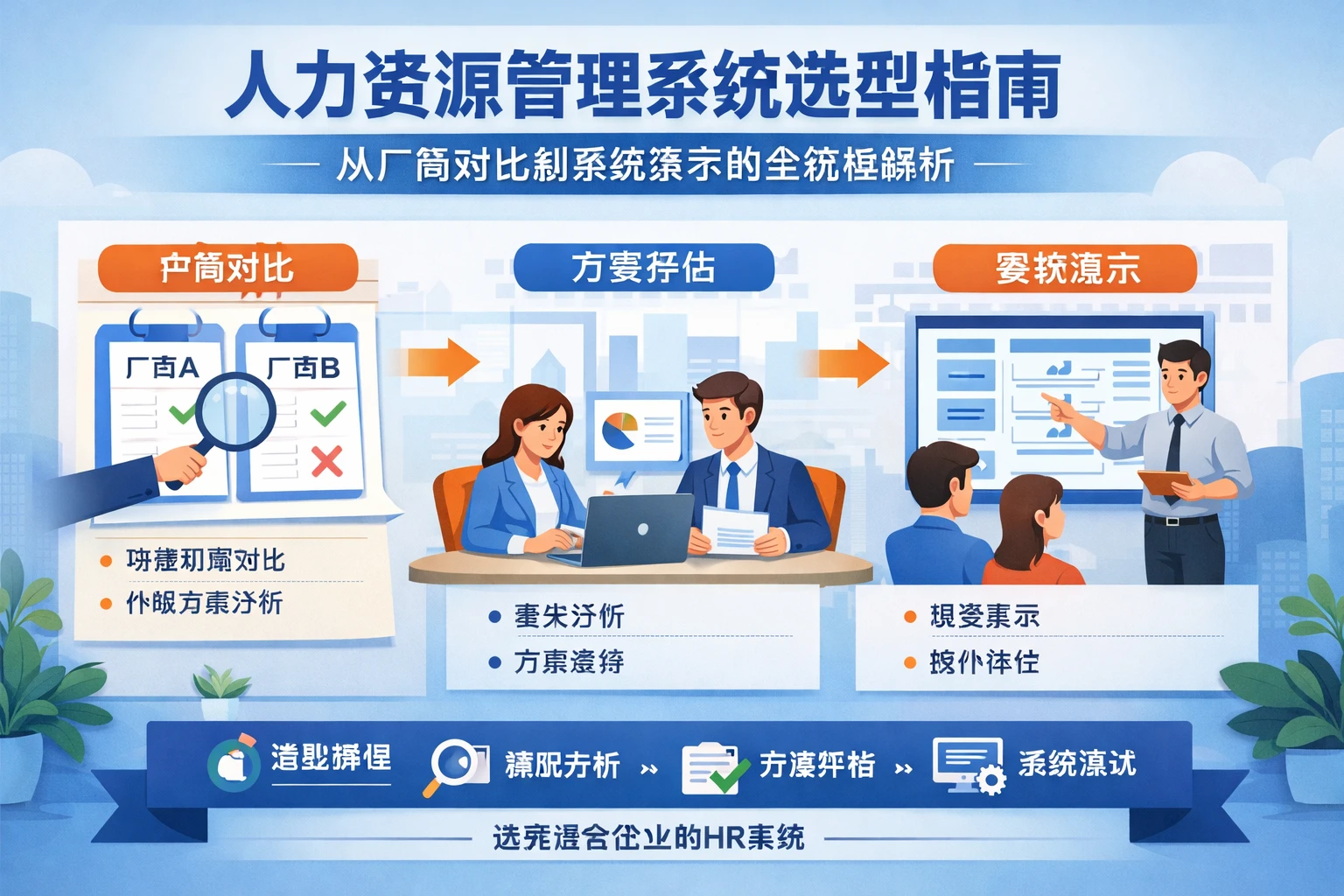 人力资源管理系统选型指南：从厂商对比到系统演示的全流程解析