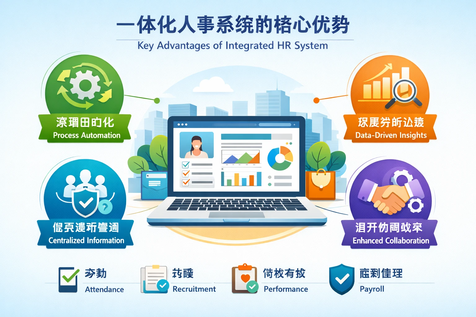 一体化人事系统的核心优势