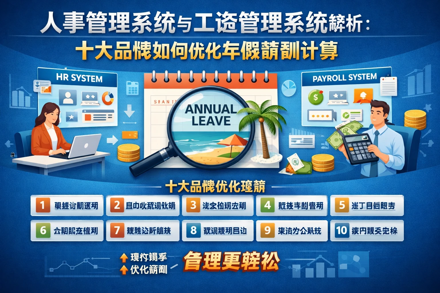 人事管理系统与工资管理系统解析：十大品牌如何优化年假薪酬计算