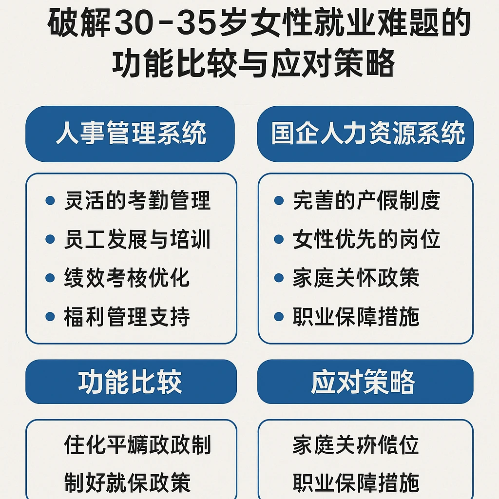人事管理系统与国企人力资源系统：破解30-35岁女性就业难题的功能比较与应对策略