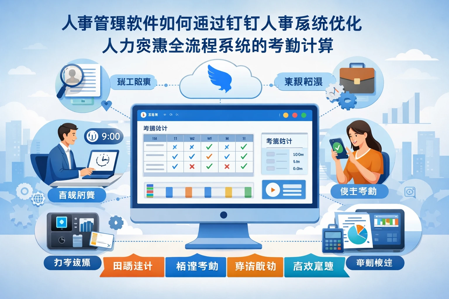 人事管理软件如何通过钉钉人事系统优化人力资源全流程系统的考勤计算