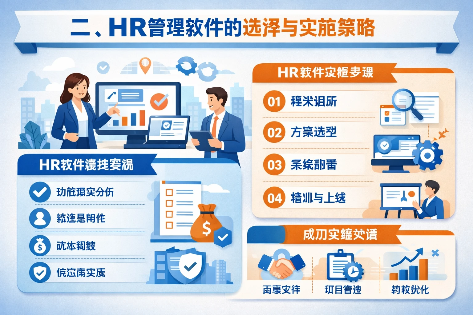 二、HR管理软件的选择与实施策略