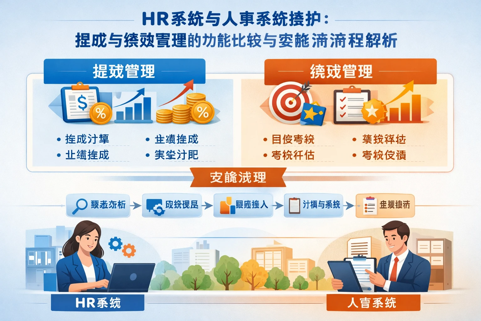 HR系统与人事系统维护：提成与绩效管理的功能比较与实施流程解析