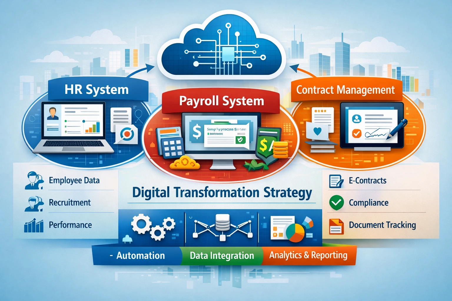优化人力资源系统、薪酬管理系统与劳动合同管理系统的数字化转型策略