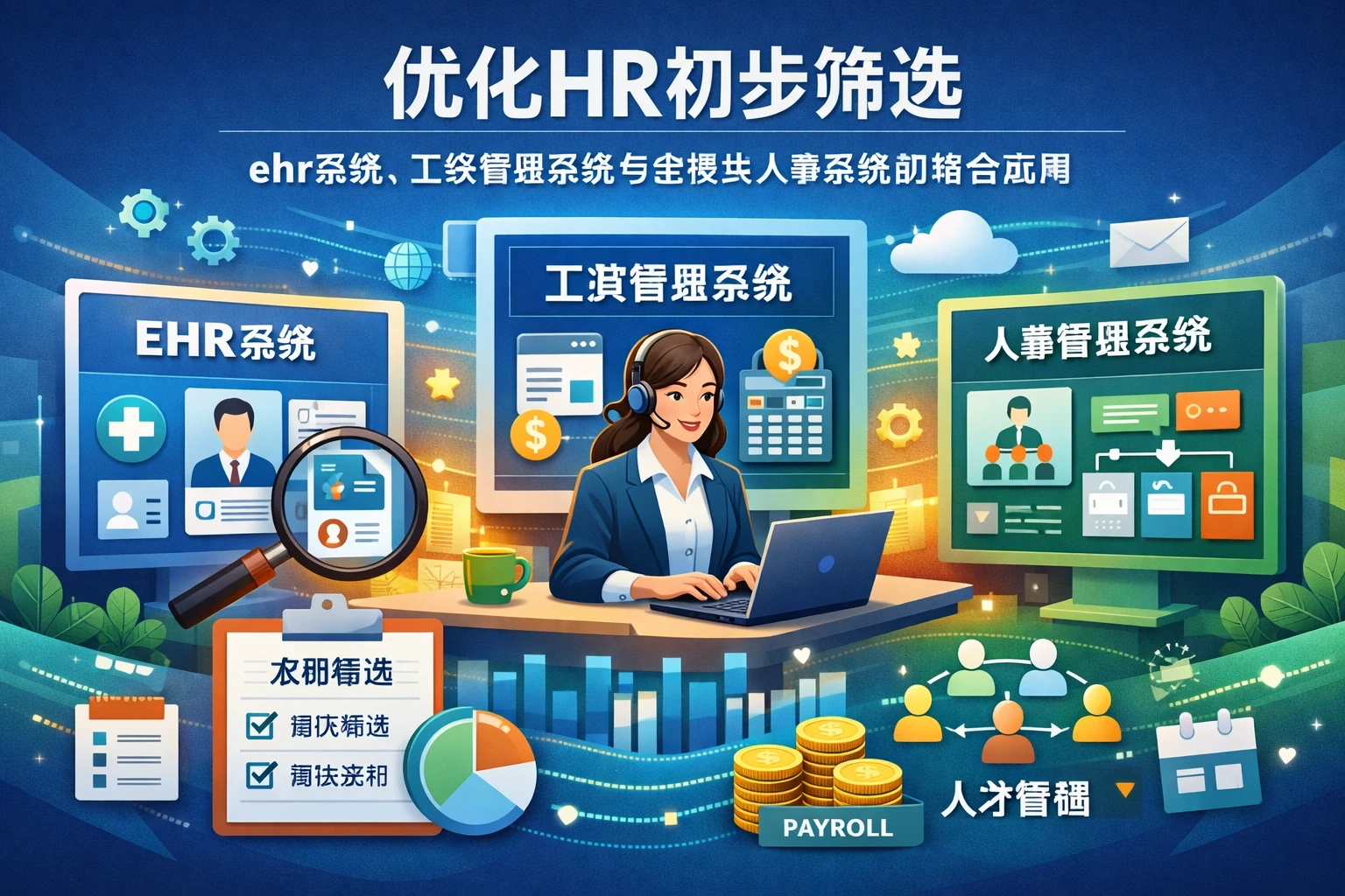 优化HR初步筛选:ehr系统、工资管理系统与全模块人事系统的综合应用