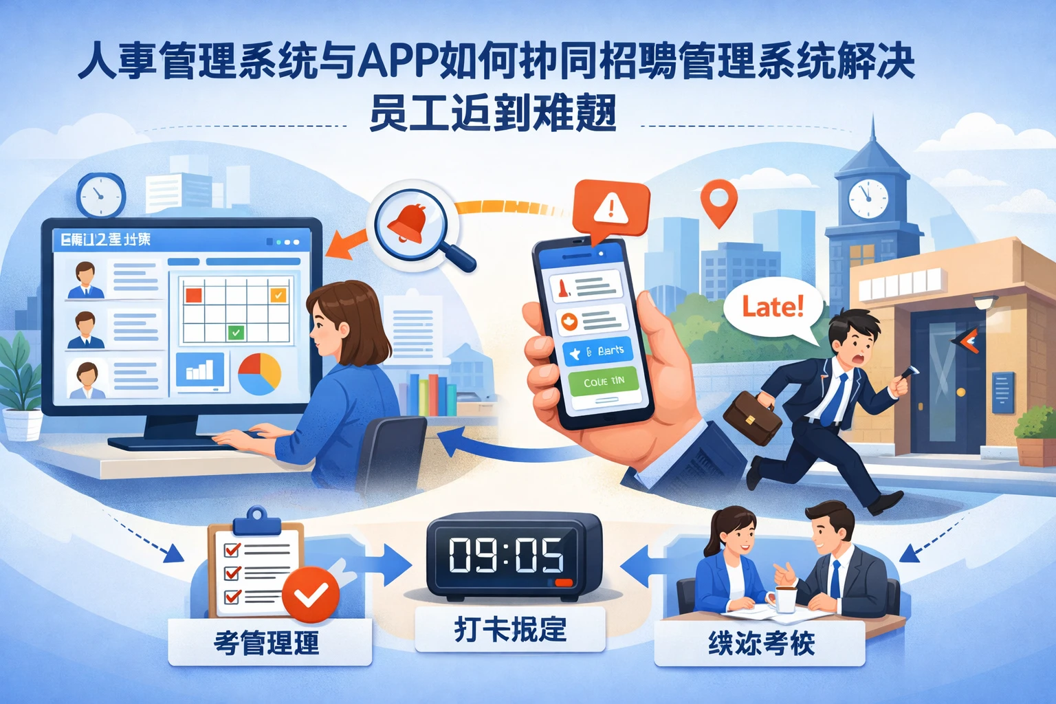 人事管理系统与APP如何协同招聘管理系统解决员工迟到难题