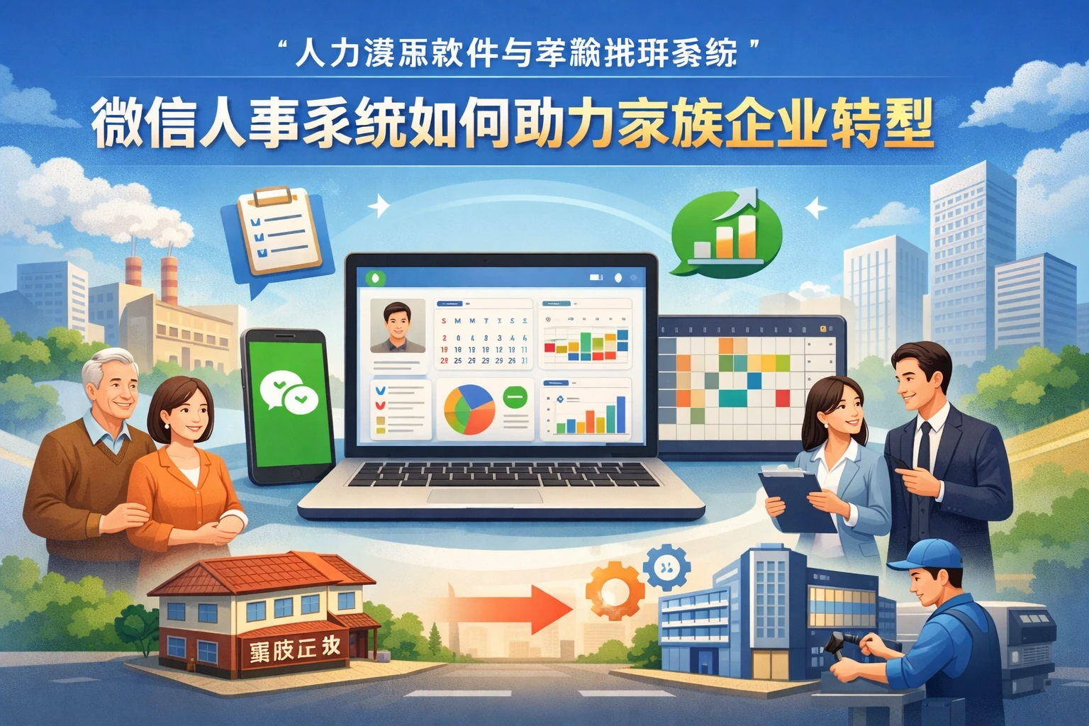 人力资源软件与考勤排班系统：微信人事系统如何助力家族企业转型