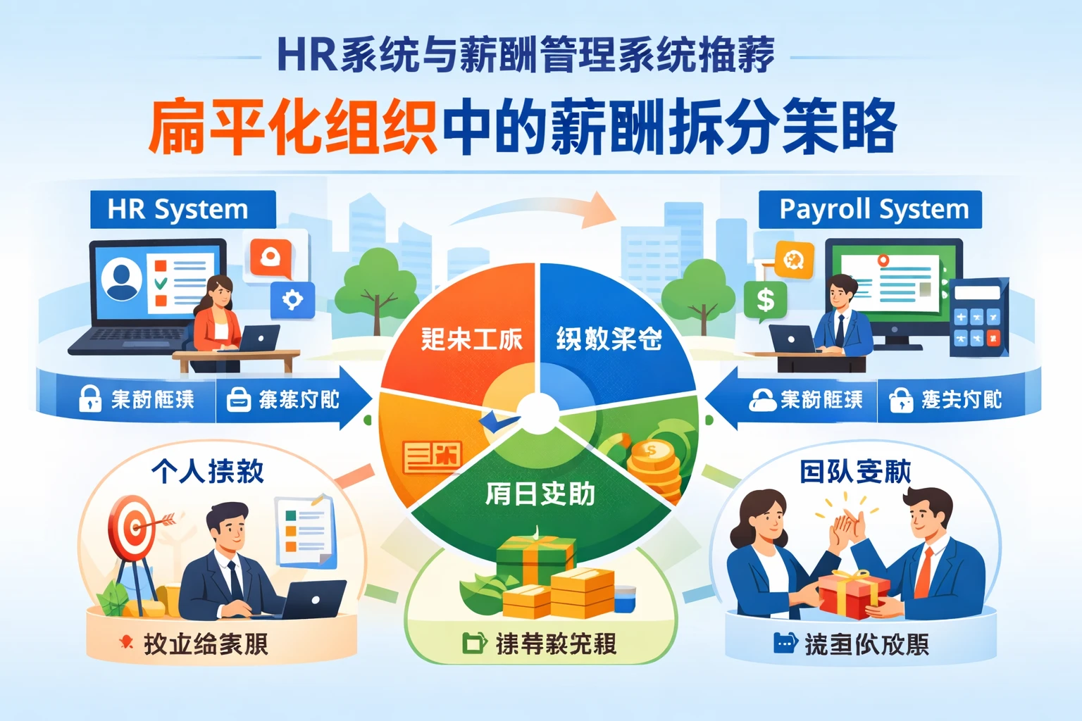 HR系统与薪酬管理系统推荐：扁平化组织中的薪酬拆分策略