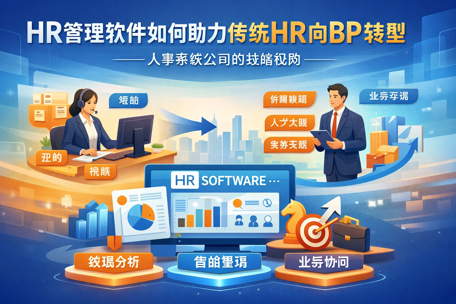 HR管理软件如何助力传统HR向BP转型——人事系统公司的战略视角