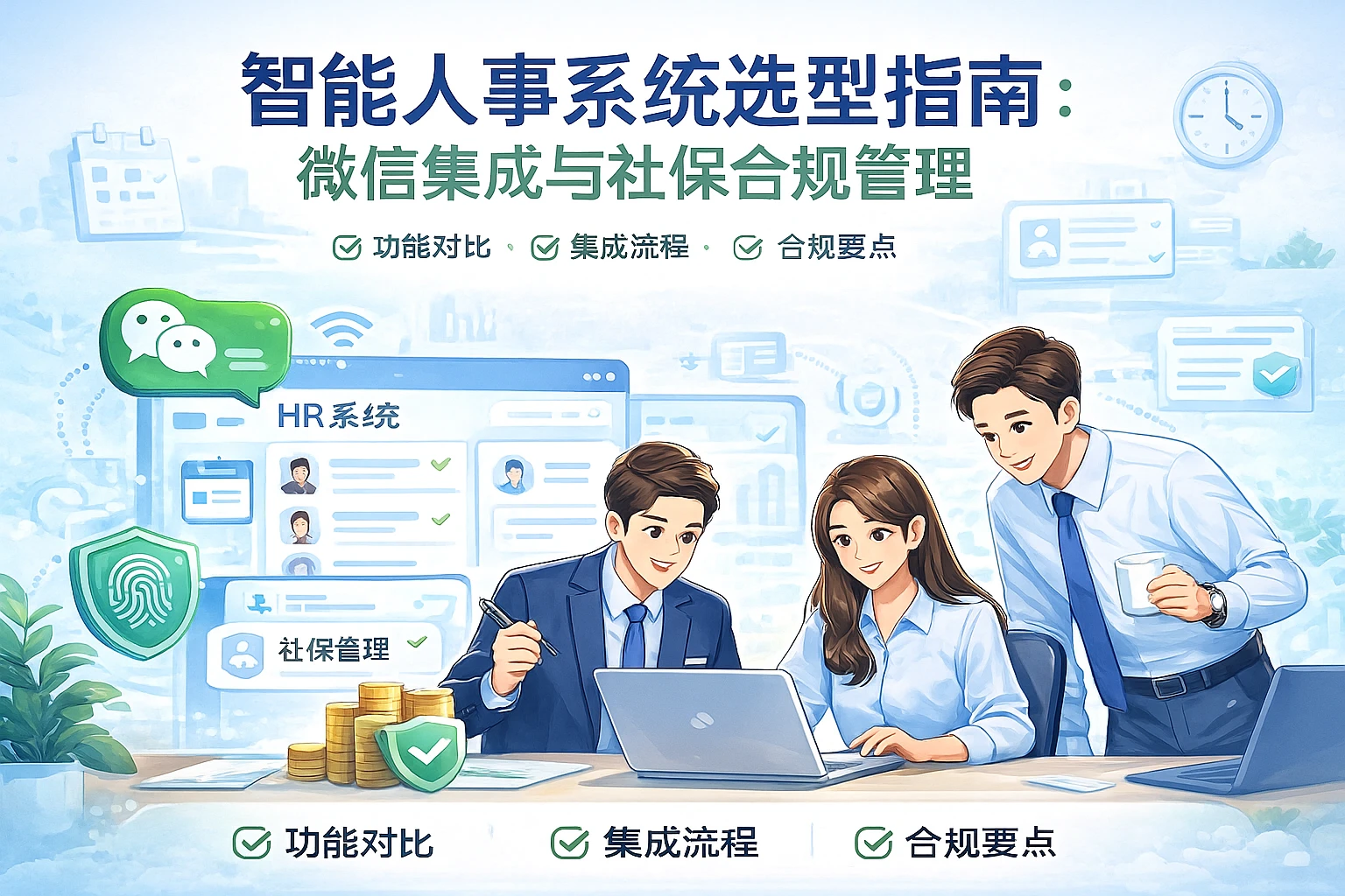 智能人事系统选型指南：微信集成与社保合规管理