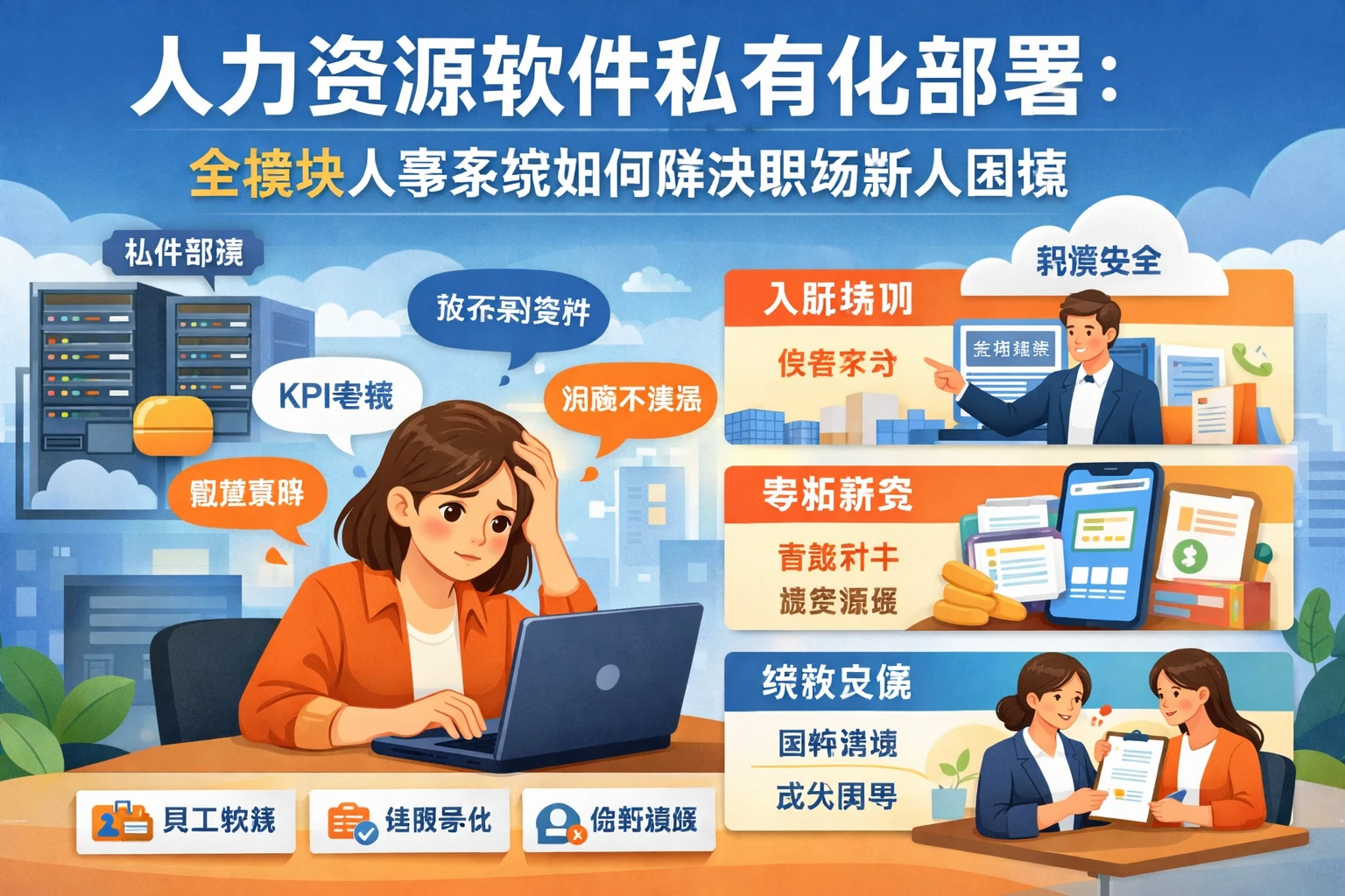 人力资源软件私有化部署：全模块人事系统如何解决职场新人困境