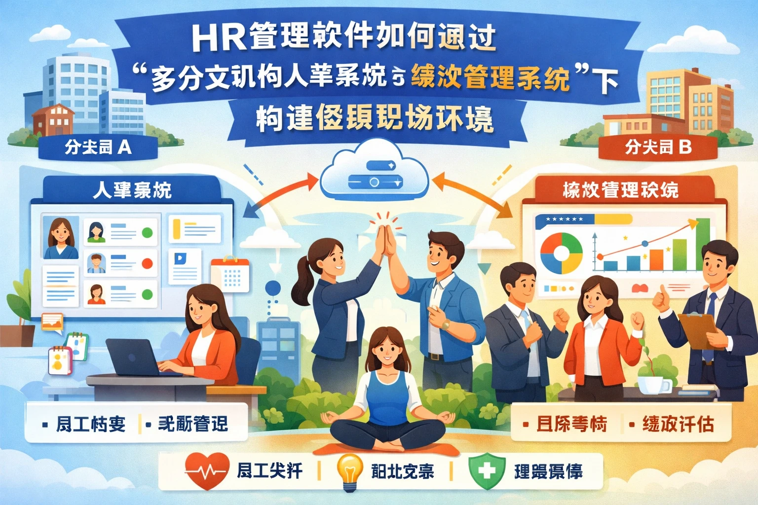 HR管理软件如何通过多分支机构人事系统与绩效管理系统构建健康职场环境