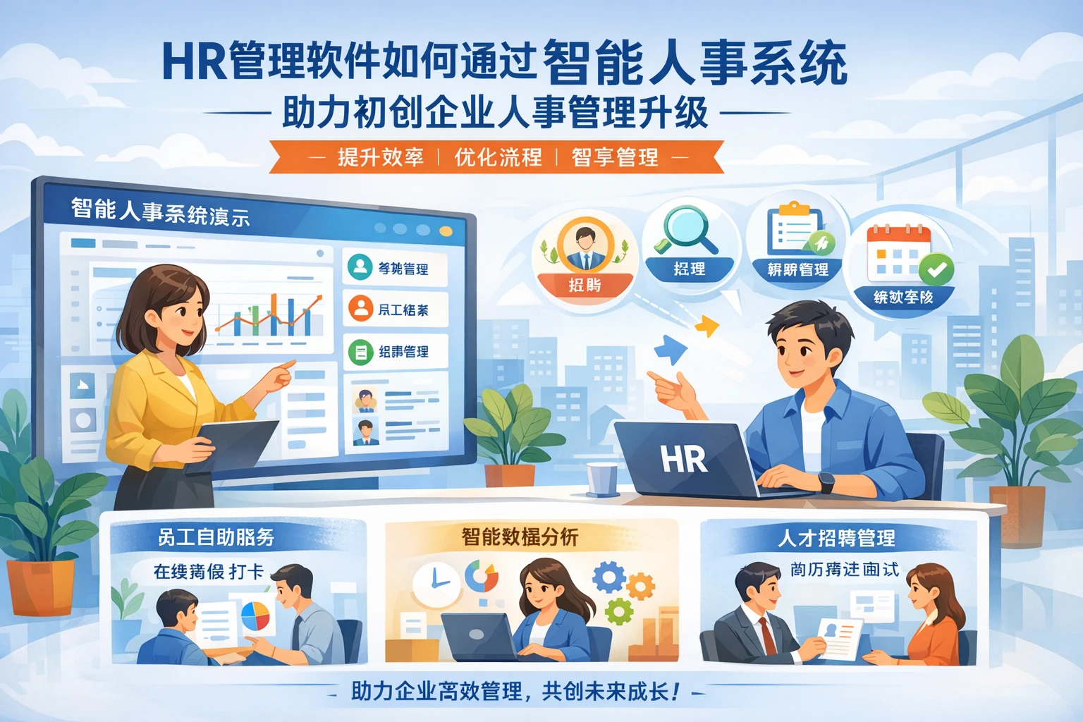 HR管理软件如何通过智能人事系统演示助力初创企业人事管理升级