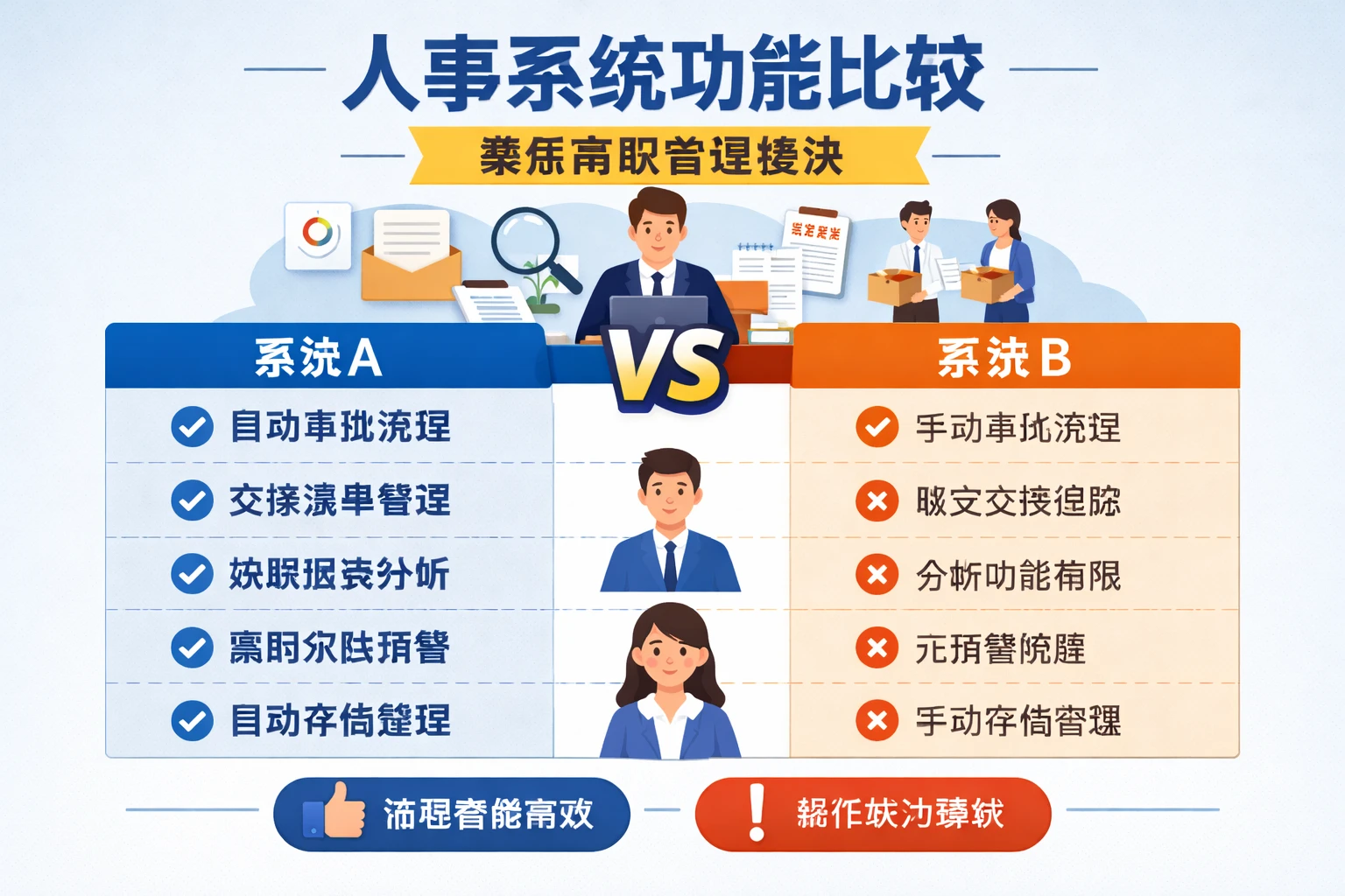 人事系统功能比较：聚焦离职管理模块