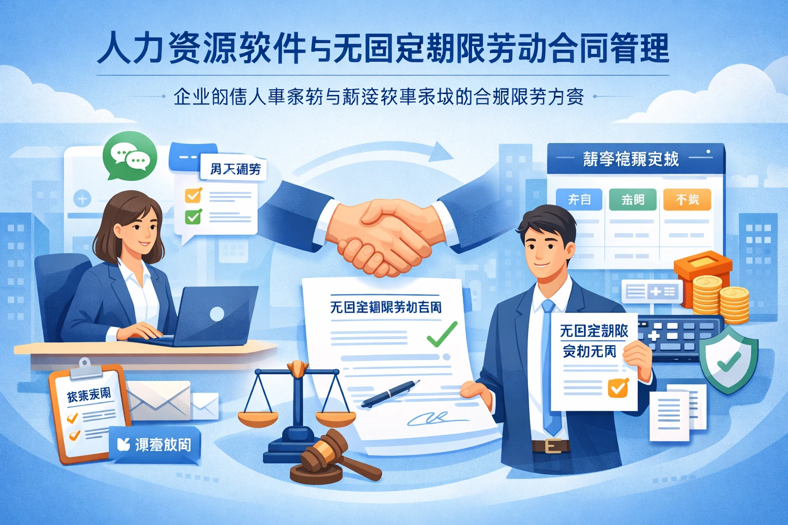 人力资源软件与无固定期限劳动合同管理：企业微信人事系统与薪资核算系统的合规解决方案