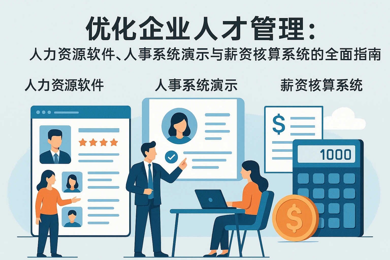 优化企业人才管理：人力资源软件、人事系统演示与薪资核算系统的全面指南
