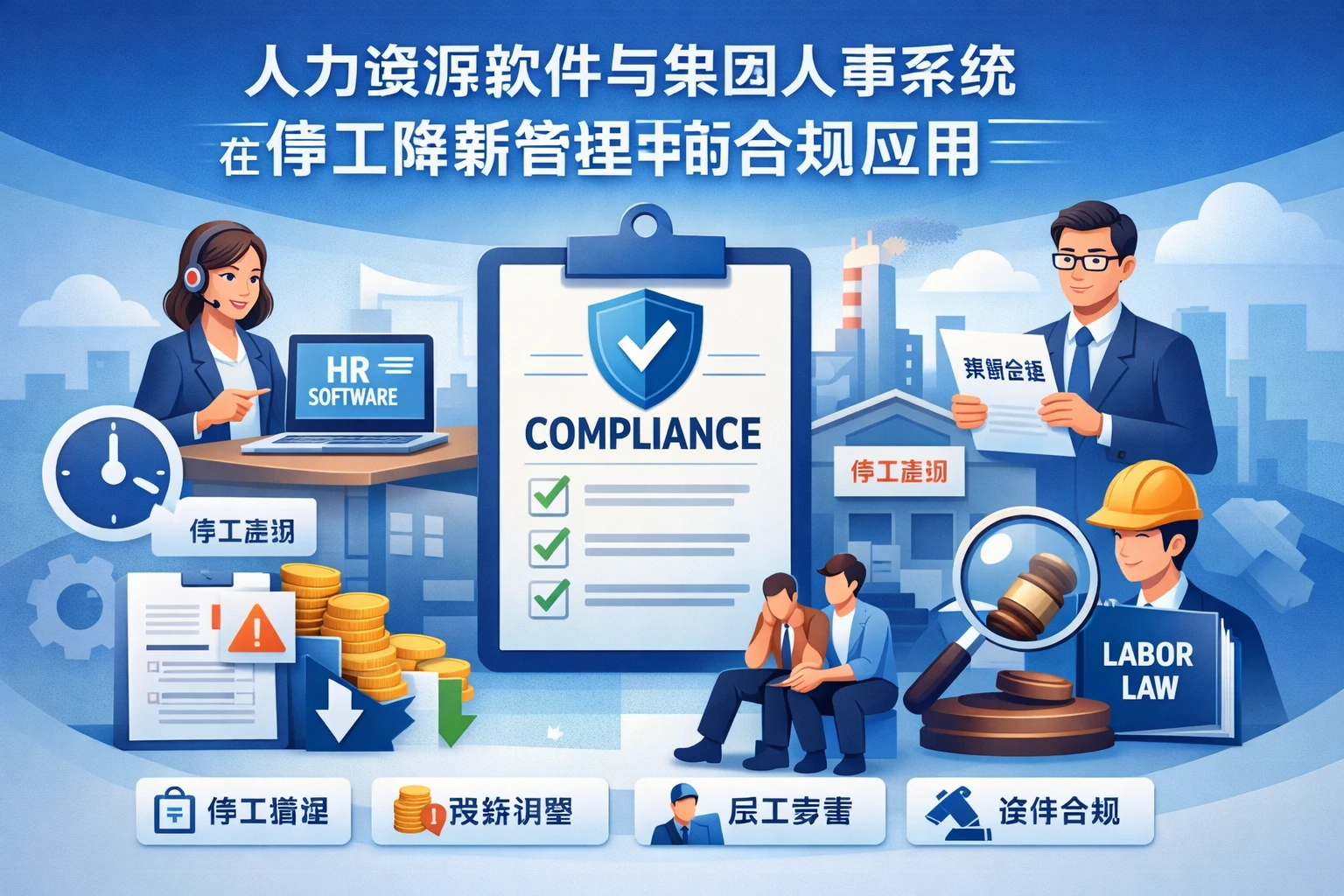 人力资源软件与集团人事系统在停工降薪管理中的合规应用