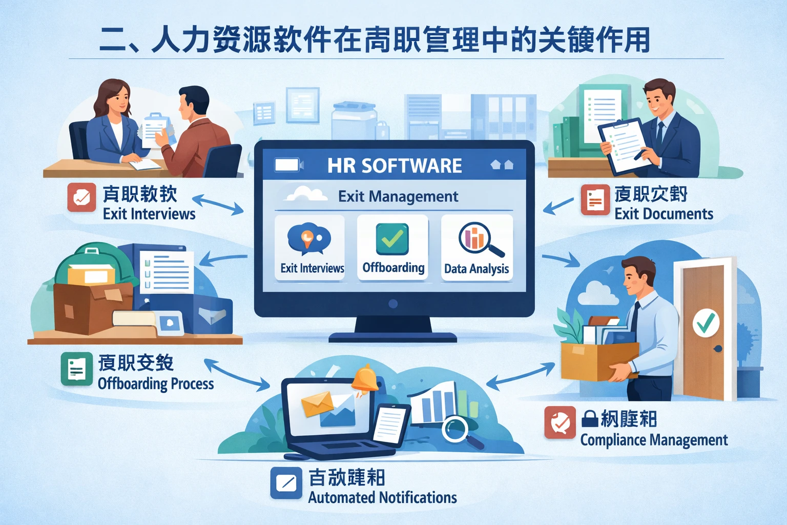 二、人力资源软件在离职管理中的关键作用