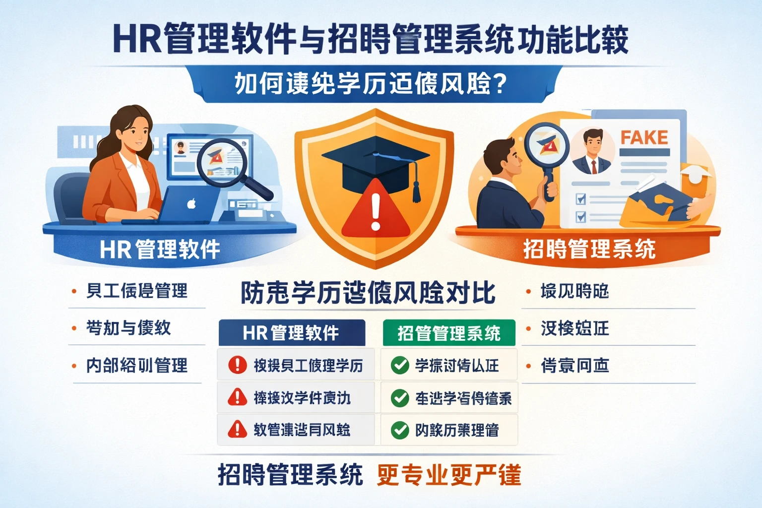 HR管理软件与招聘管理系统功能比较：如何避免学历造假风险