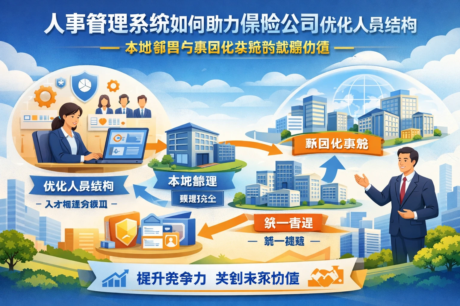 人事管理系统如何助力保险公司优化人员结构——本地部署与集团化实施的战略价值