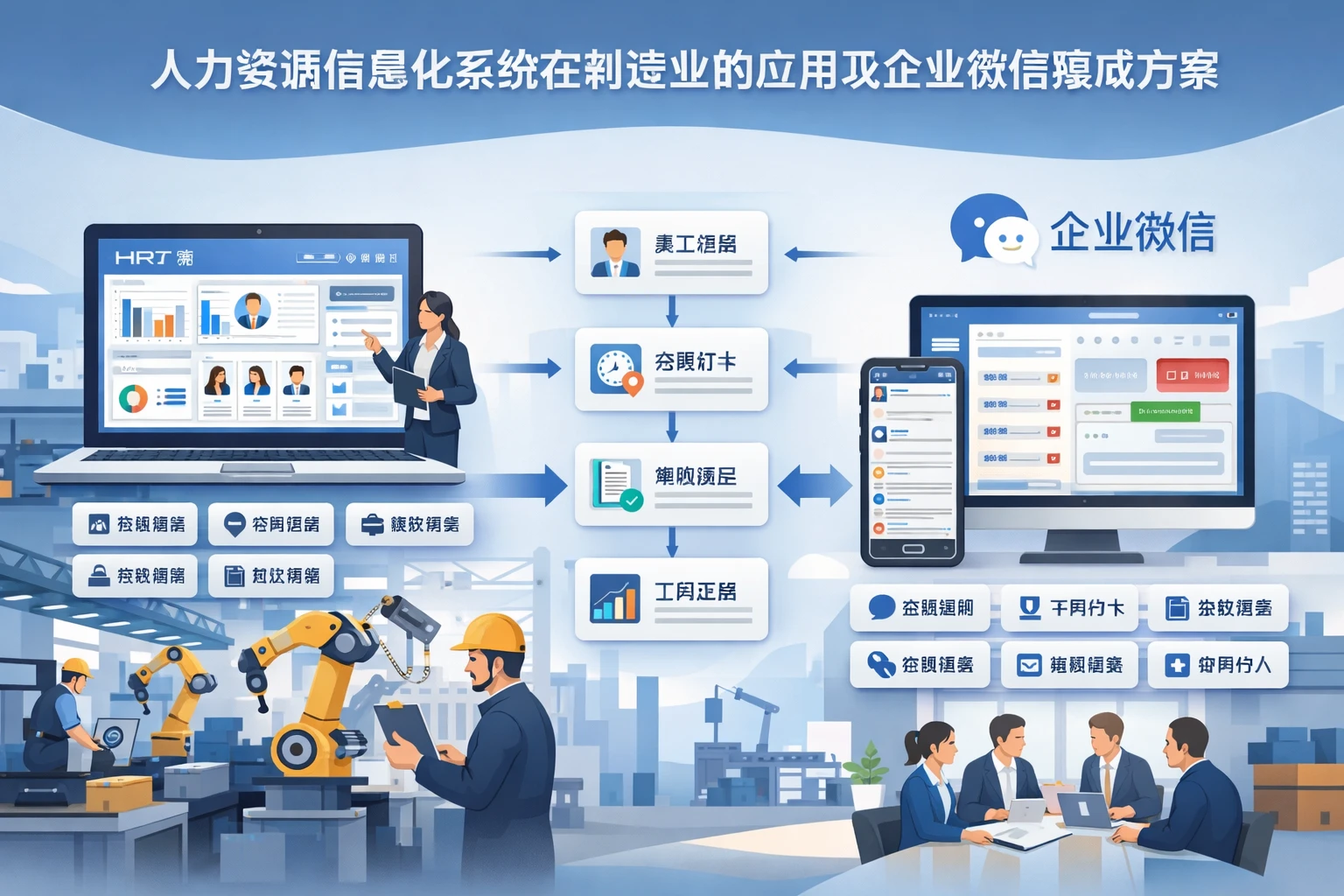 人力资源信息化系统在制造业的应用及企业微信集成方案