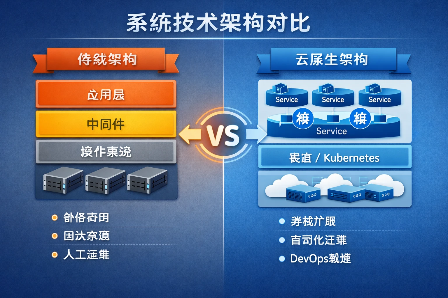 系统技术架构对比