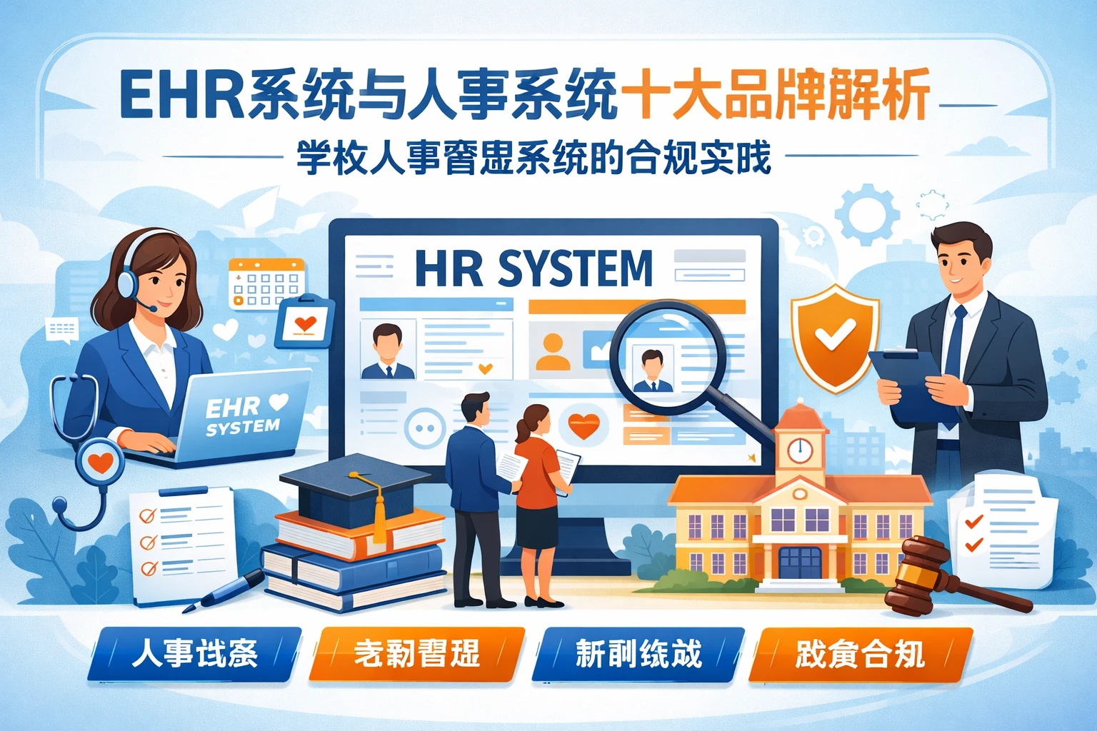 EHR系统与人事系统十大品牌解析——学校人事管理系统的合规实践