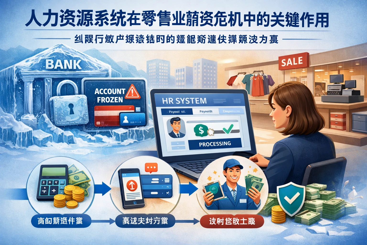 人力资源系统在零售业薪资危机中的关键作用——当银行账户被冻结时的智能薪资核算解决方案