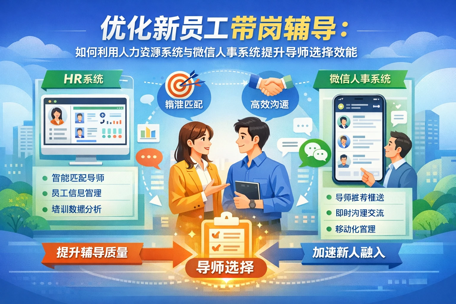 优化新员工带岗辅导：如何利用人力资源系统与微信人事系统提升导师选择效能