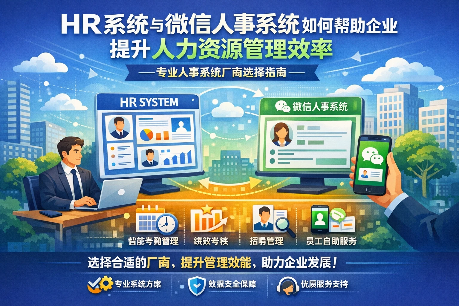 HR系统与微信人事系统如何帮助企业提升人力资源管理效率 - 专业人事系统厂商选择指南
