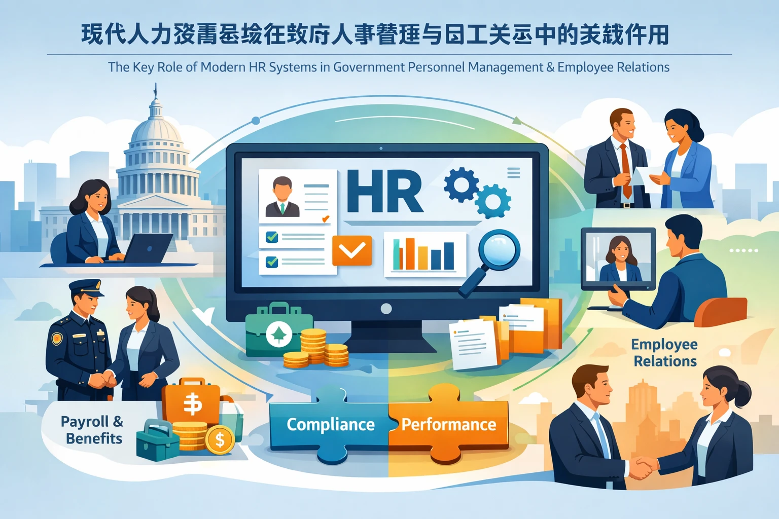 现代人力资源系统在政府人事管理与员工关系中的关键作用