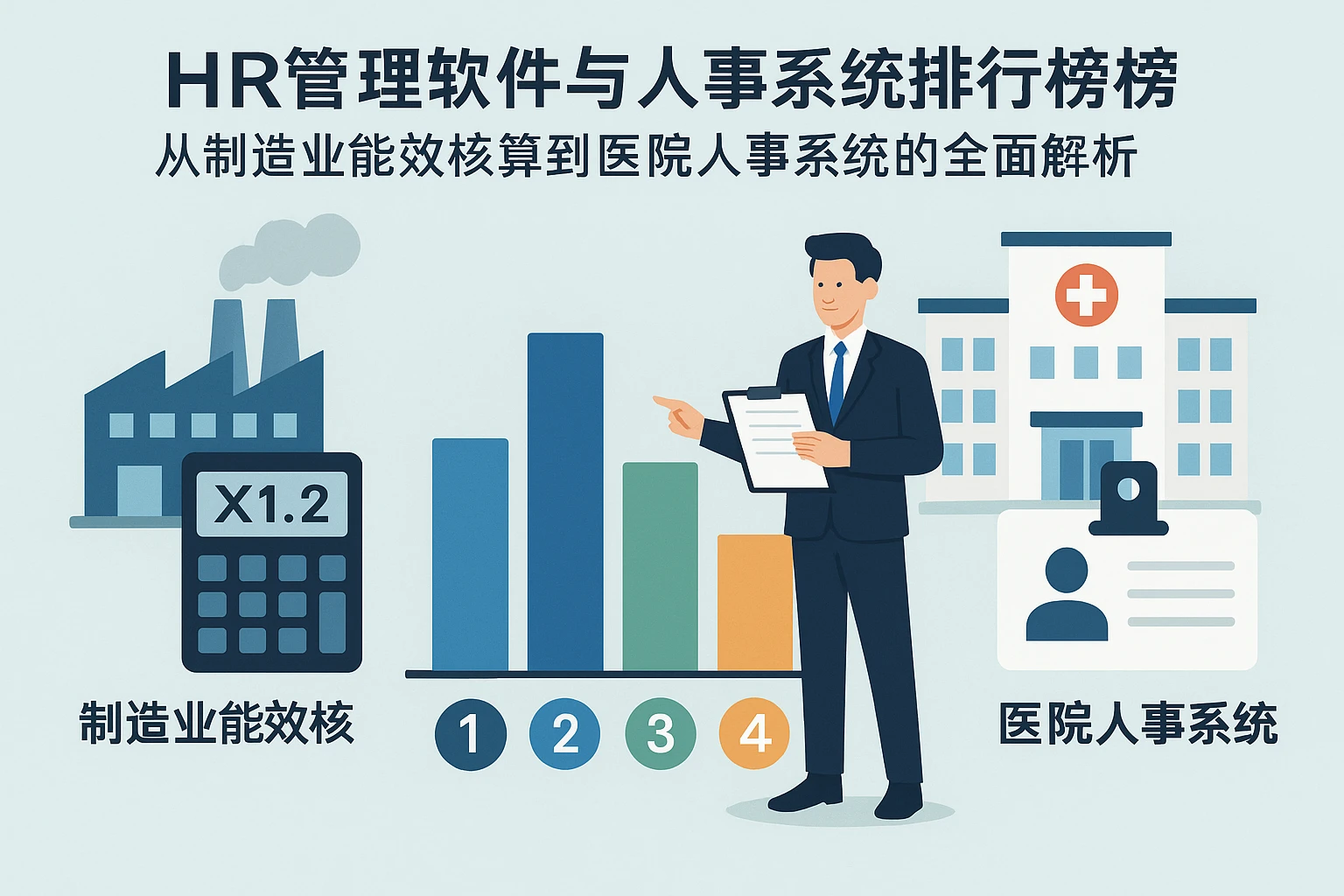 HR管理软件与人事系统排行榜：从制造业能效核算到医院人事系统的全面解析