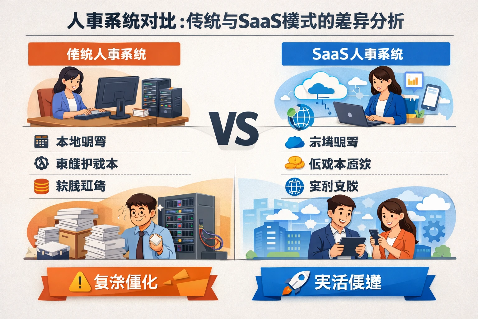 人事系统对比：传统与SaaS模式的差异分析