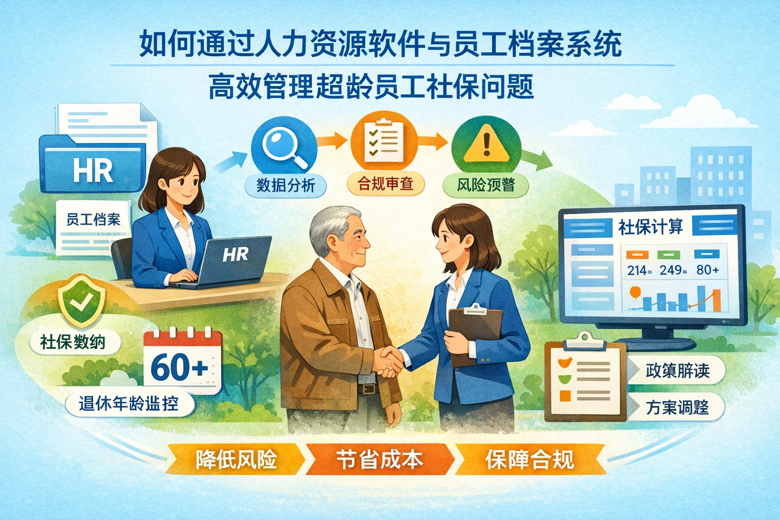 如何通过人力资源软件与员工档案系统高效管理超龄员工社保问题