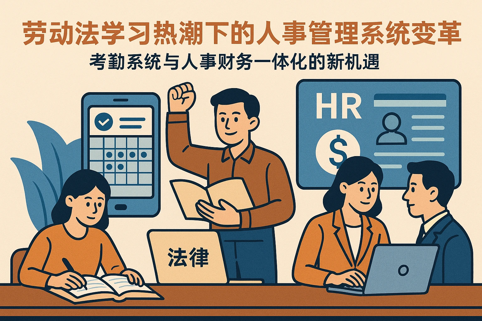 劳动法学习热潮下的人事管理系统变革：考勤系统与人事财务一体化的新机遇
