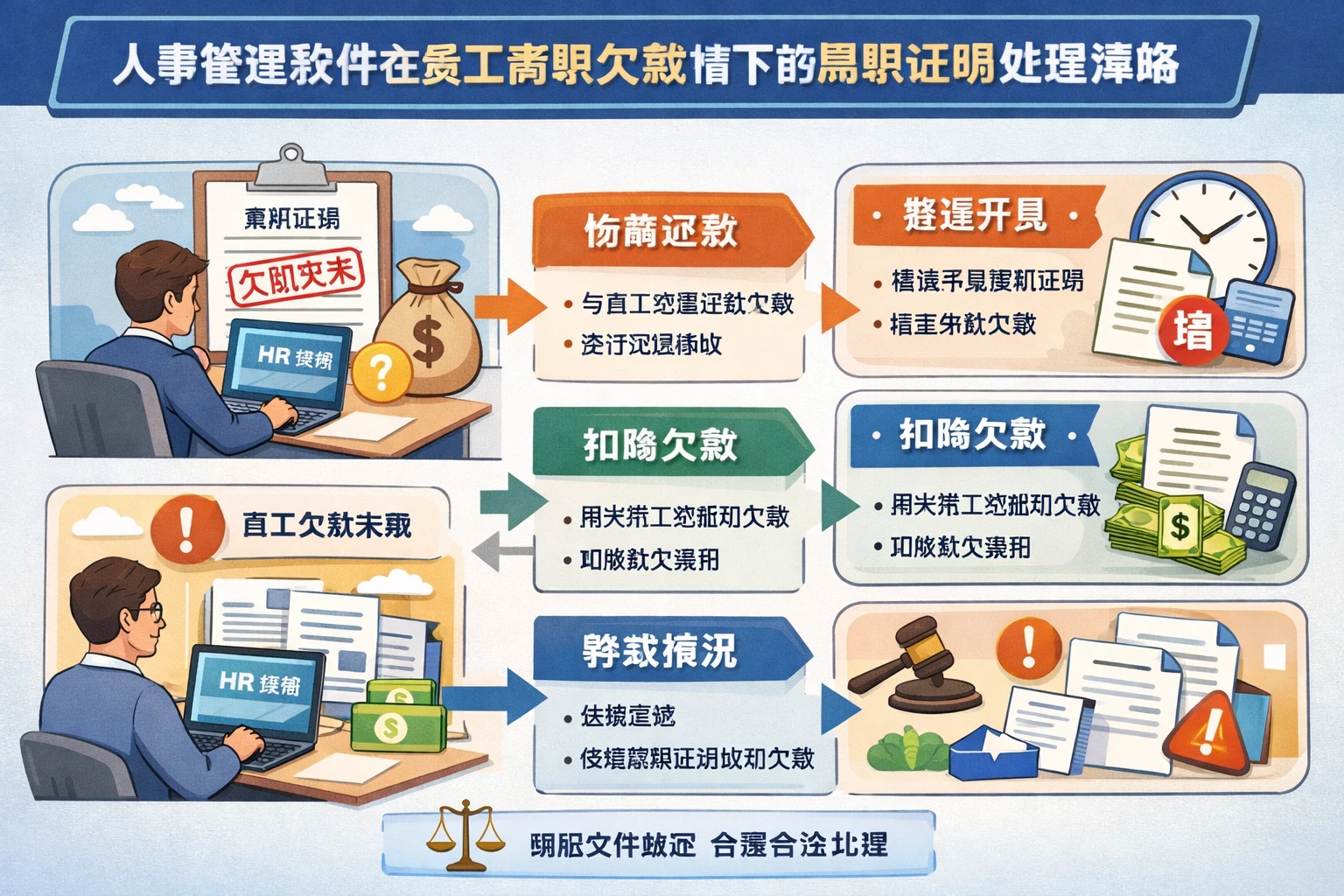 人事管理软件在员工离职欠款情况下的离职证明处理策略